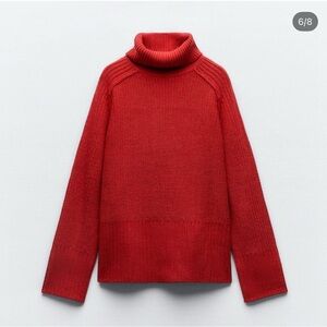 Zara Red high neck Sweater